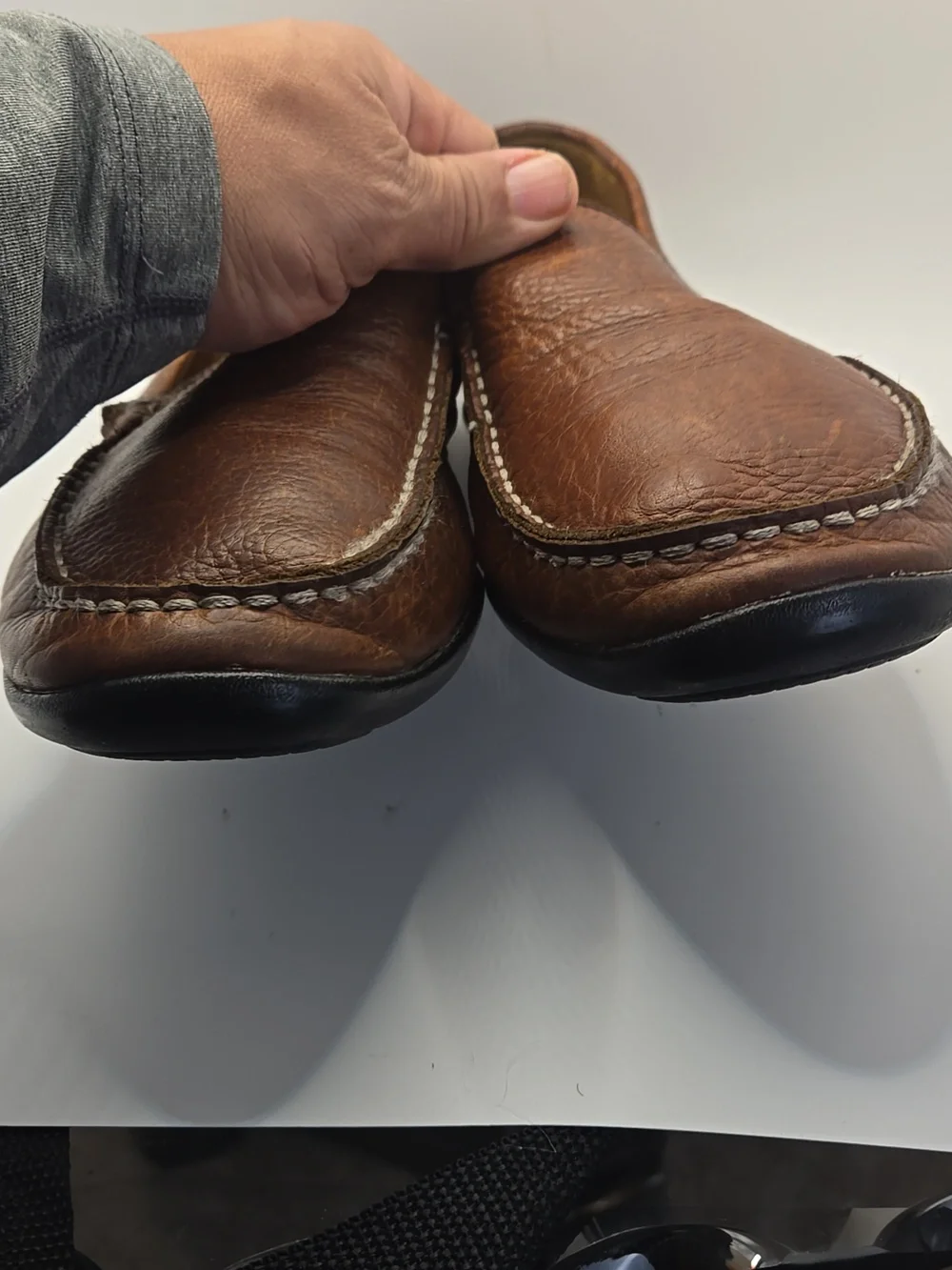 FootJoy Men's Club Casuals Brown Leather Slip-On Loafers Sz 10 Drivng Shoes Boho